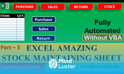 Stock Management in Excel Hindi Part 3
