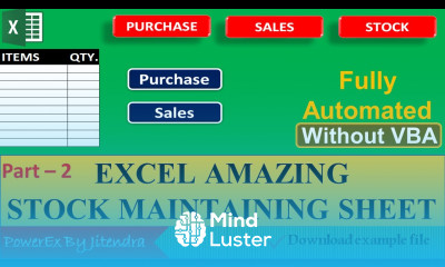 Stock Management in Excel Hindi Part 2