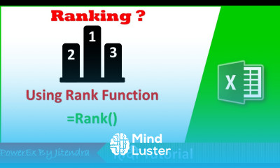 Rank Function in Excel Hindi How to use Rank Function in Excel