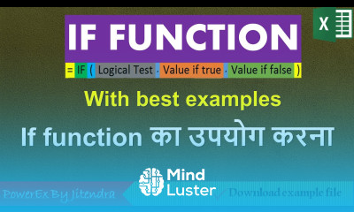 If Function in Excel in Hindi