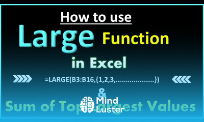 How to use Large Function in Excel