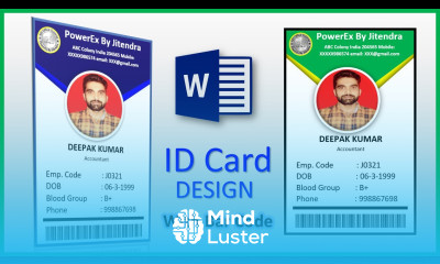 Employee ID Card Design in Microsoft Word ID Card Design in MS Word Hindi