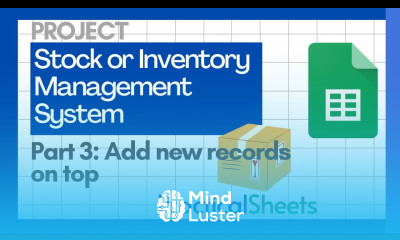 Enhance Your Google SHEETS Inventory System with Array Formulas Macros 