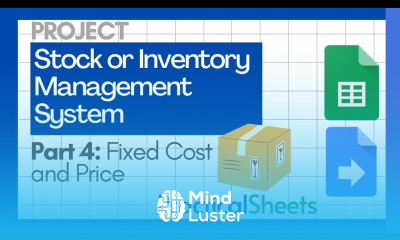 Optimize Inventory Management with Google SHEETS Dynamic Pricing with Apps Script 