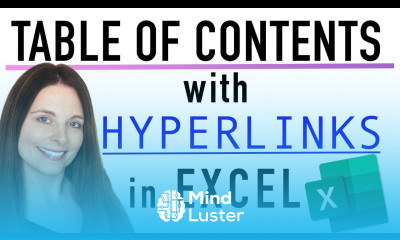 How to Create a Table of Contents with Hyperlinks in Excel