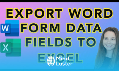 How To Export Word Form Data Fields To Excel