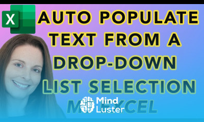 How To Auto Populate Text From A Drop Down List Selection in MS Excel Create Fillable Forms