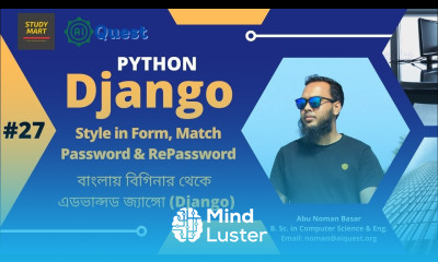 27 Django Bangla Tutorial How to Style in Form Match Password RePassword Learn Python Django