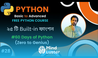 Day 28 60 Days of Python Commonly used Built in Functions in Python Python Bangla Tutorials
