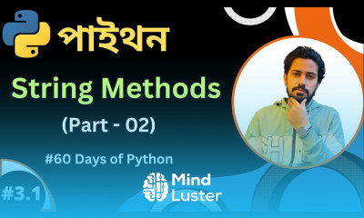Day 3 1 60 Days of Python স্ট্রিং মেথড কি String Methods Python Bangla Tutorials for Beginners