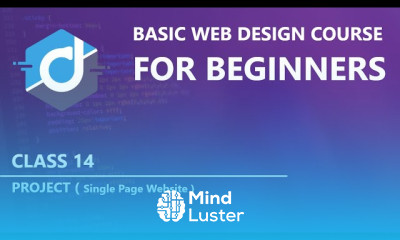 Project Single Page Website Basic Web Design Course for beginners Class 14