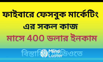 ফাইবারে ফেসবুক মার্কেটিং এর সকল কাজ মাসে 400 ডলার ইনকাম by freelancer income bd