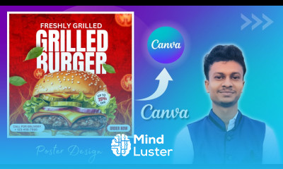 Restaurant Poster Design Canva Creative Burger Poster Design in Canva By Online Tathya