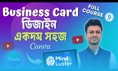 Business Card Design Tutorial Bangla Canva Visiting Card Design Class 9