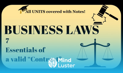 Business Laws BBA Indian Contract Act 1872 UNIT 1 PART 2 indiancontractact bbabcom lu bba