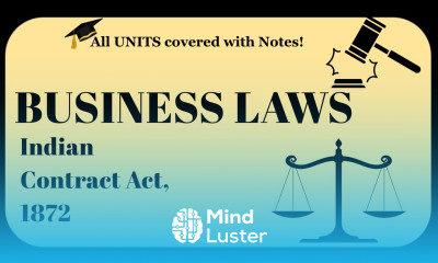 Business Laws BBA Indian Contract Act 1872 UNIT 1 indiancontractact bbabcom lu easynotes