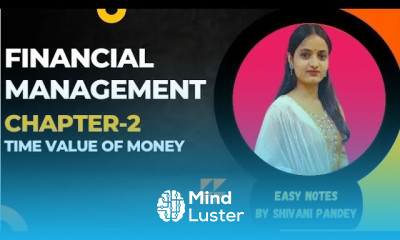 Financial management Chapter 2 Time Value Of Money Cashflows Loan Amortization Annuity bba