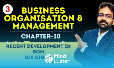 Recent Development Part 3 Chapter 10 Six SIGMA Business Organisation Management Sem 1st