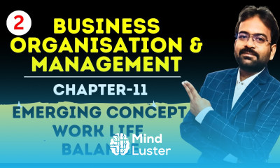 Emerging Concepts in BOM Part 2 Chapter 11 Work life Balance Business Organisation Management