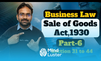 Sale of Goods Act 1930 Part 6 Performance of the contract of sale Business Law B Com BBA