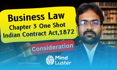 Business Law Chapter 3 Consideration Indian Contract Act 1872 CWG for BCOM