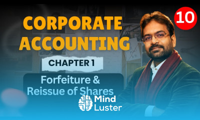 Forfeiture Reissue of Shares Corporate Accounting Chapter 1 Part 10 BCOM Sem 2 CWG for BCOM