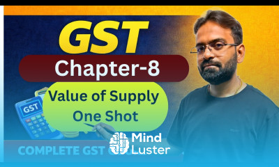 GST Chapter 8 Value of Supply Goods Services Tax for BCom BBA CWG for BCOM
