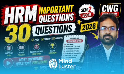 HRM Important questions 2026 HRM PYQs Human Resource Management imp Sem 2nd CWG for BCOM