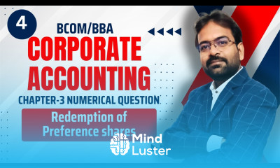 Numerical Question Redemption of Preference shares Corporate Accounting CWG for BCOM