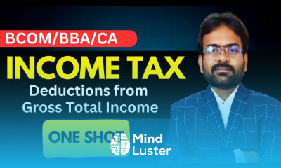 Deductions from gross total income Income Tax 2025 26 CWG for BCOM