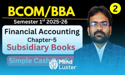 Cash Book Subsidiary Books part 2 Numerical Question Financial Accounting Chapter 5