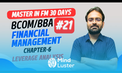 Leverage Analysis Financial Management Chapter 6 CWG for BCOM