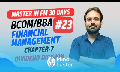 Dividend Decision Financial Management Chapter 7 CWG for BCOM