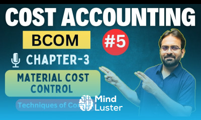 Cost Accounting Chapter 3 part 5 Material Cost Control EOQ CWG for BCOM