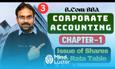 Corporate Accounting Chapter 1 Part 3 Issue of Shares BCom BBA