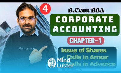 Corporate Accounting Chapter 1 Part 4 Calls in Arrear Advance Issue of Shares
