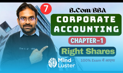 Issue of Right Shares Corporate Accounting Chapter 1 Part 7
