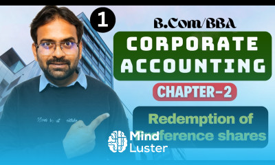 Redemption of Preference shares Corporate Accounting Chapter 2 Bcom 2nd year