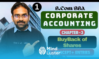 Buyback of Shares Bcom BBA Corporate Accounting Chapter 3