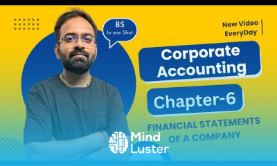 Financial Statement of a Company Corporate Accounting Chapter 6 BCom BBA