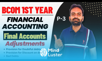 Part 3 Final Accounts with Adjustment Provision of Doubtful debts Bad Debts Financial Accounting