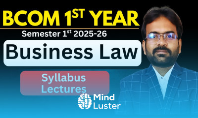 Business law syllabus 2025 26 BCOM Semester 1st CWG for BCOM