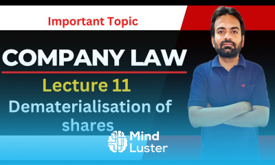 Company Law Lecture 11 Type of Prospectus and dematerialisation of shares