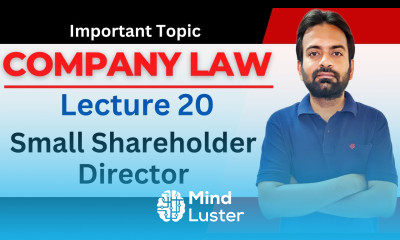 Small Shareholder director Company law lecture 20