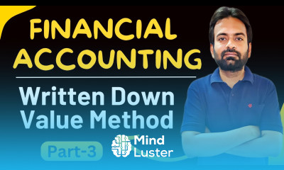 Written down value method Methods of depreciation Financial Accounting B com BBA