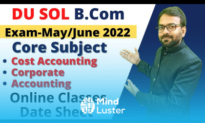 Du Sol 2nd semester exam date 2022 B com Semester 2 4 Date sheet Core subject information