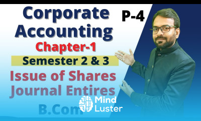 Issue of Shares Journal Entries Corporate Accounting sem 3 chapter 1 english