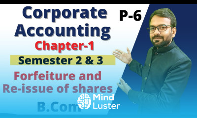 Corporate Accounting issue forfeiture and reissue of shares B com 2nd year