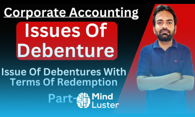Issue of debentures with terms of redemption corporate accounting chapter 2 problems part 5