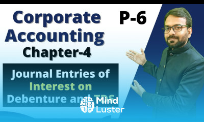 Interest on Debenture Issue of Debenture TDS journal Entires Corporate Accounting B com